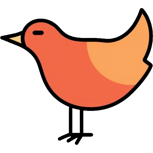 simple bird silhouette emoji