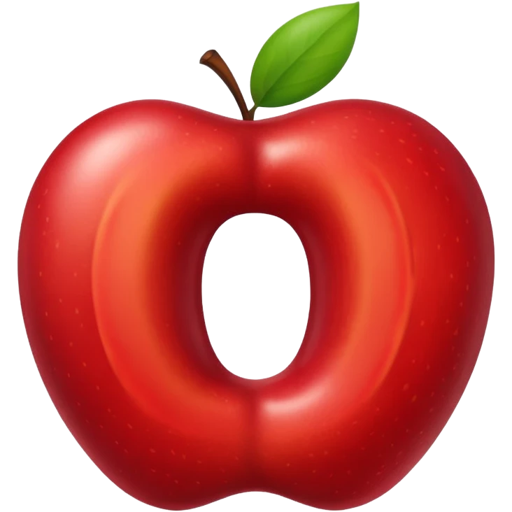 Empty apple like o with letter o up and B down in the midlle emoji