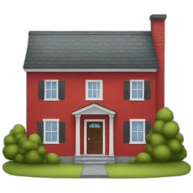 Red house emoji