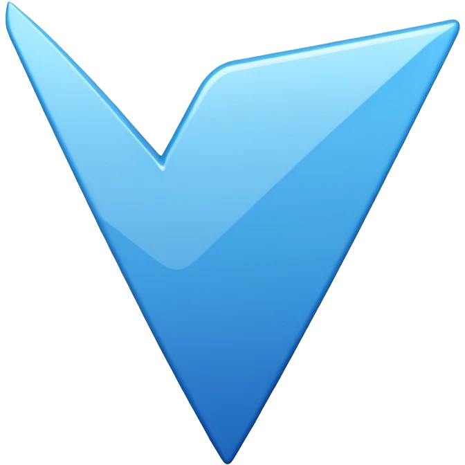 Blue cursor emoji
