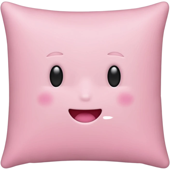 Hey regular light pink pillow with no design emoji