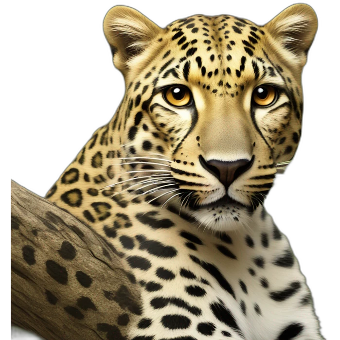 leopard dans une branche emoji