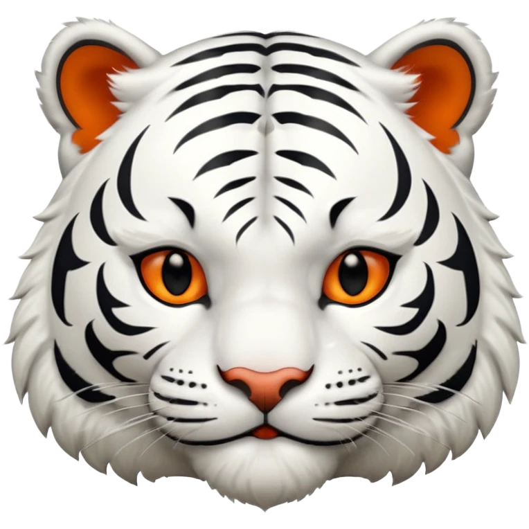 White tiger with a smile emoji