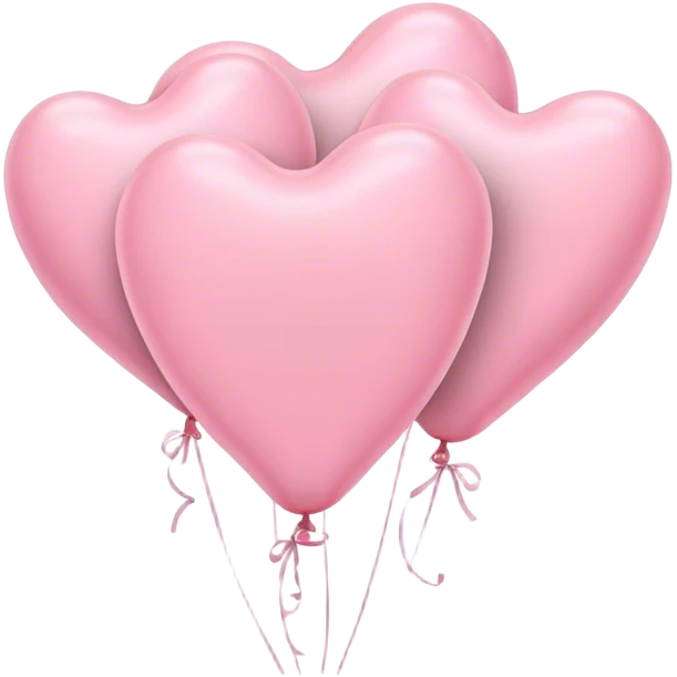 pastel pink heart balloons emoji