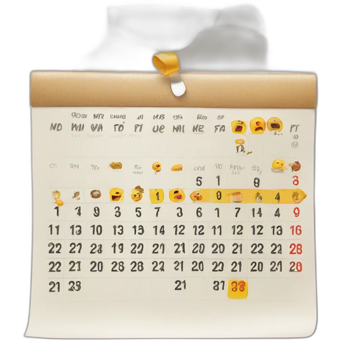 Weekend calender emoji