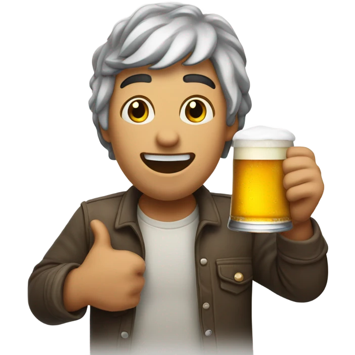 A human that Stands for a Beer Crazy emoji
