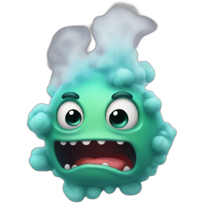 Smoke smell monster face emoji