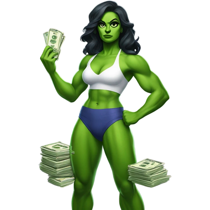 She-hulk offering money  emoji