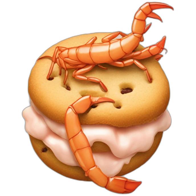 crevette sur cookie emoji