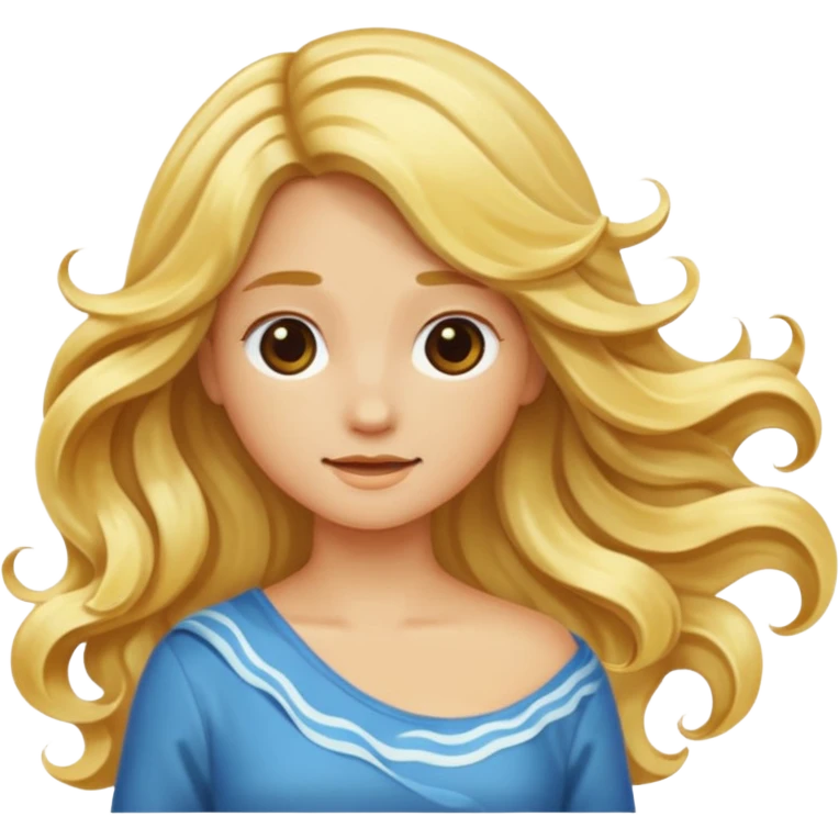 long blonde hair from a back angle without the face in picture emoji