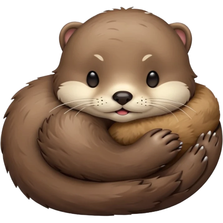 kawaii otter sleeping emoji