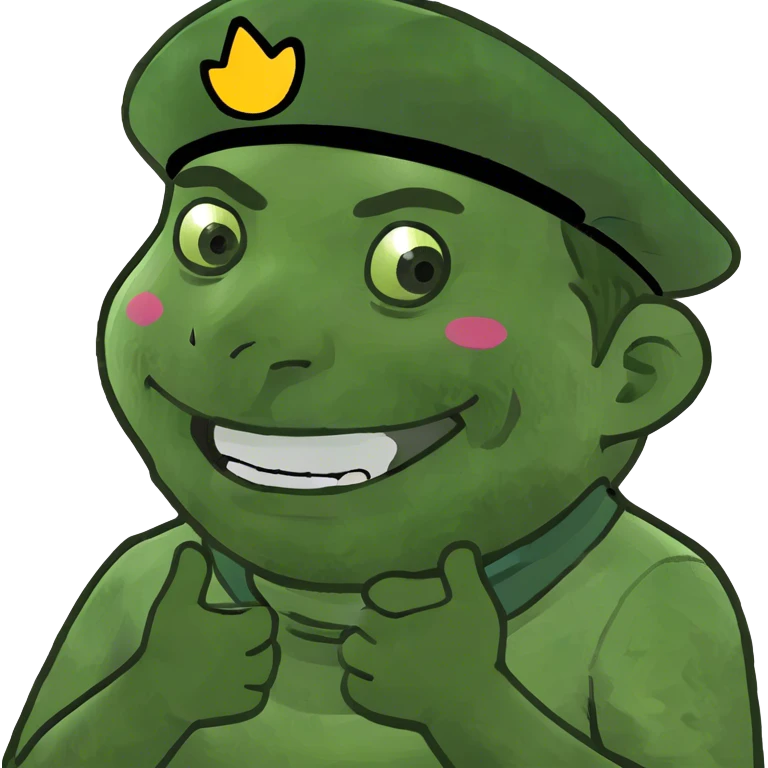 man laughing with his arms crossed holding neck emoji