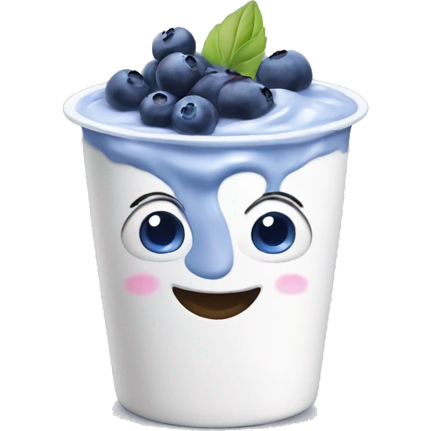 yogurt with blueberries  emoji