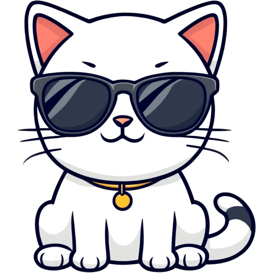 Cat with sunglasses emoji