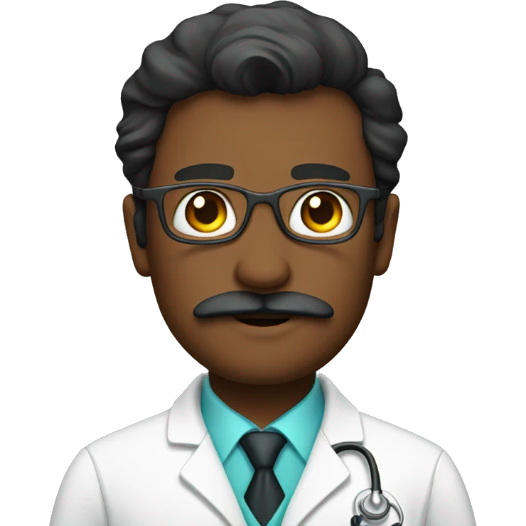 doctor with moustaches emoji