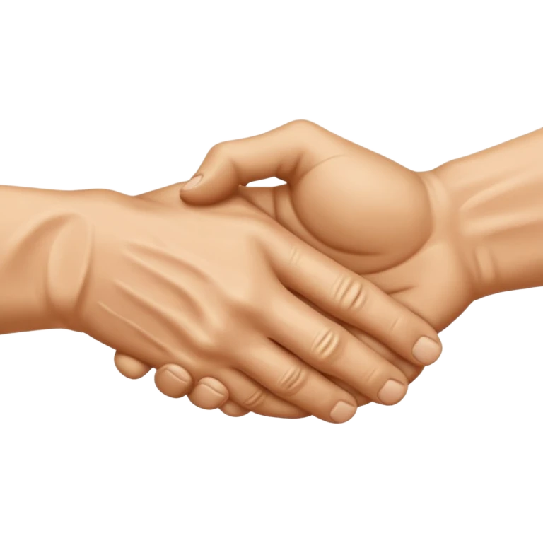 two hands shaking emoji