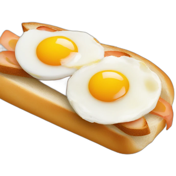 Egg on baguette sandwich emoji