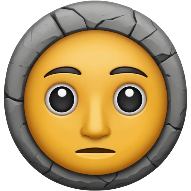 Single dark-gray Roman sanpietrino emoji, minimal and rounded emoji