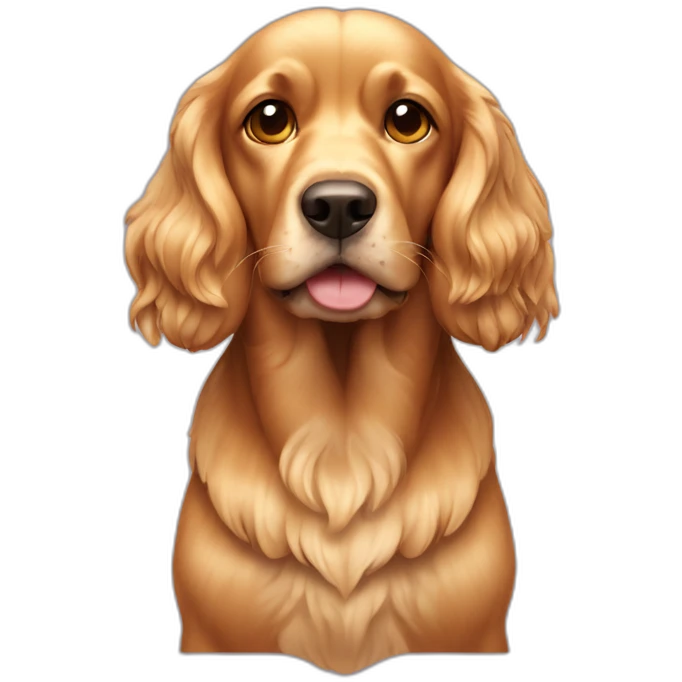 Dog cocker golden Head emoji