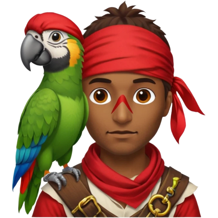 pirate and parrot emoji