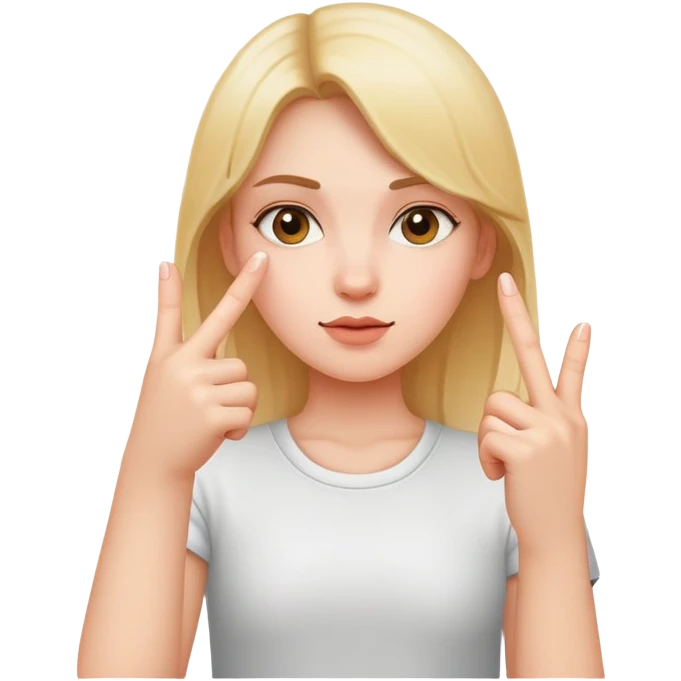 Girl holding up middle finger emoji