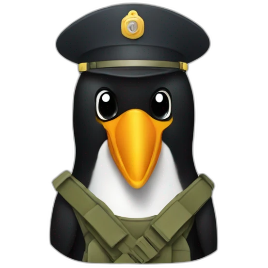 pinguin soldat emoji