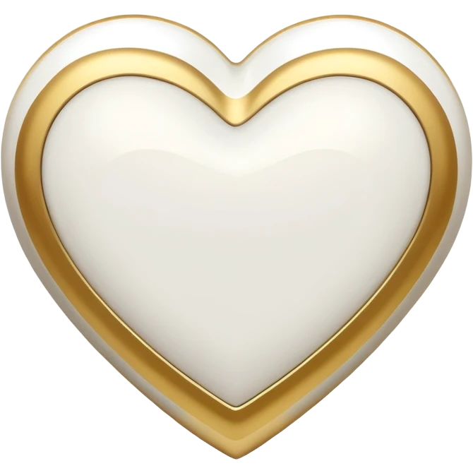 White and gold heart emoji