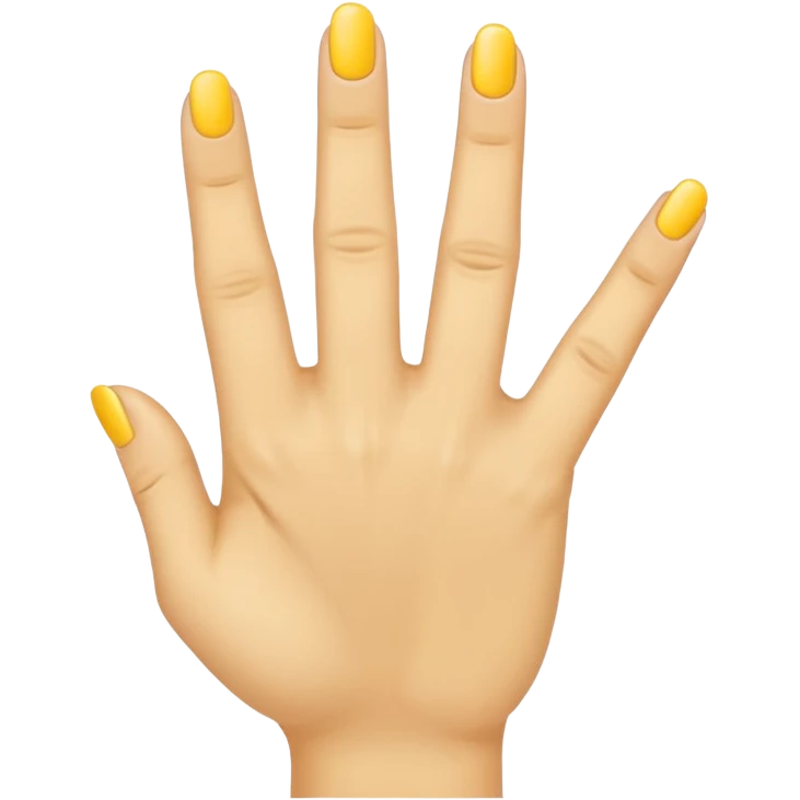 Yellow hand, showing ring finger, instead of middle finger ring finger emoji