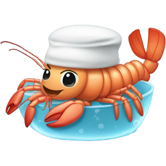 Shrimp in a Gi emoji