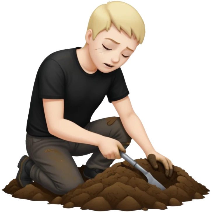 A person digging a grave emoji