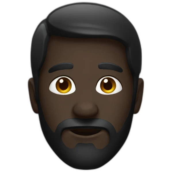 man covered in black paint emoji