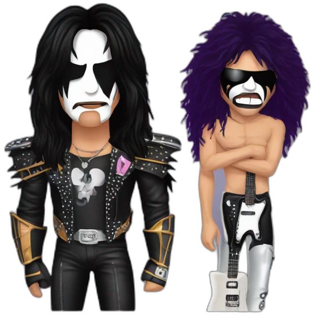 ace freheley from Kiss with Eric carr from Kiss emoji