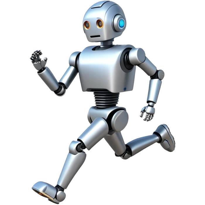 robot running a marathon emoji