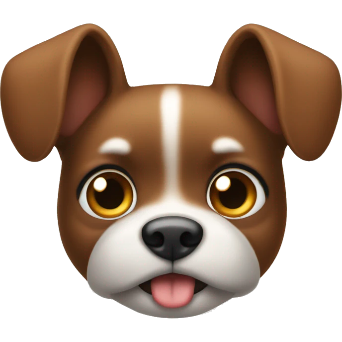 Brown chihahau with top and bulging eyes emoji