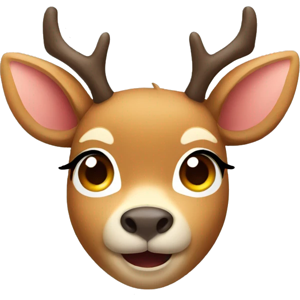Cute deer face emoji