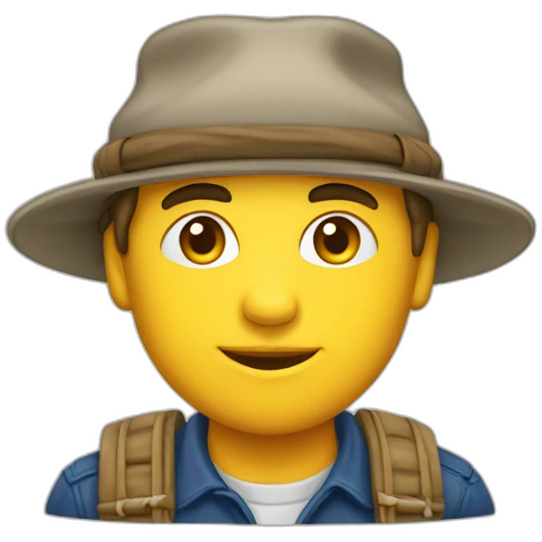 Voyageur avec casquette emoji