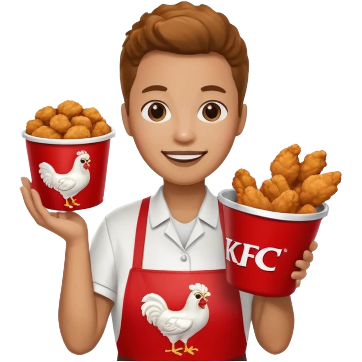 A KFC with 🥹 this for the face emoji