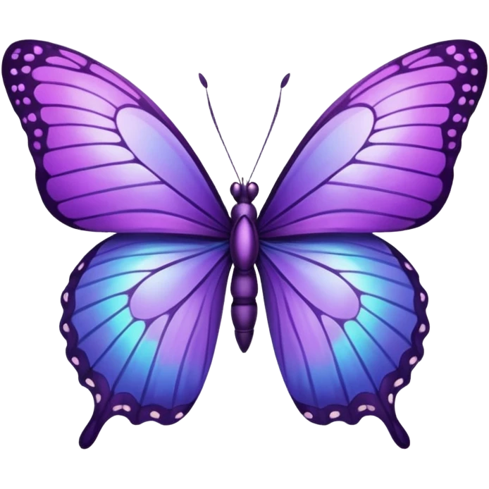 Purple butterfly in emoji emoji