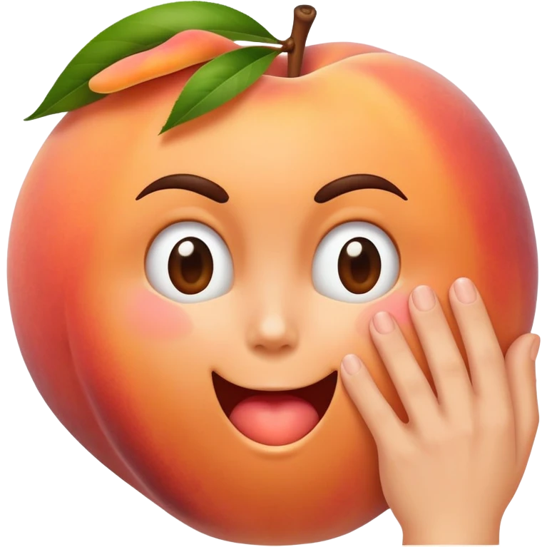Slapping a peach emoji