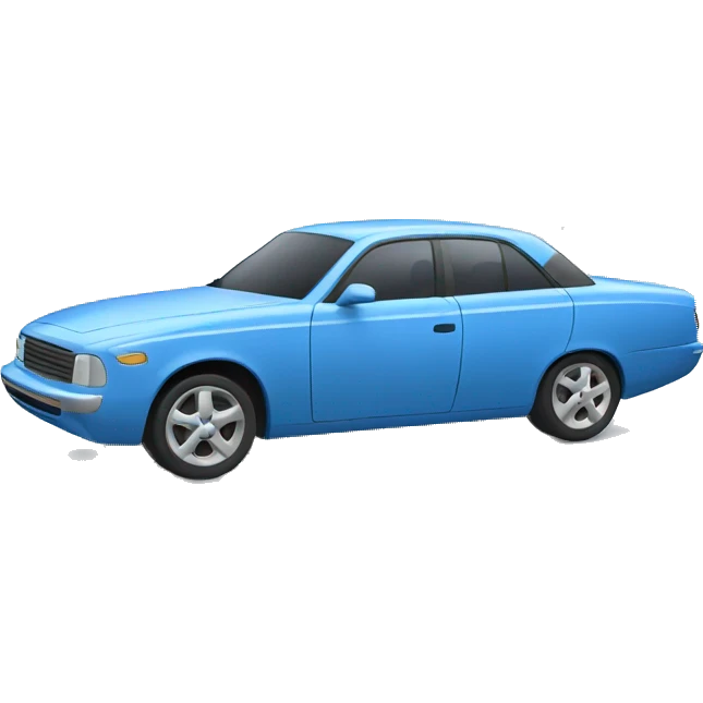car blue 3d emoji