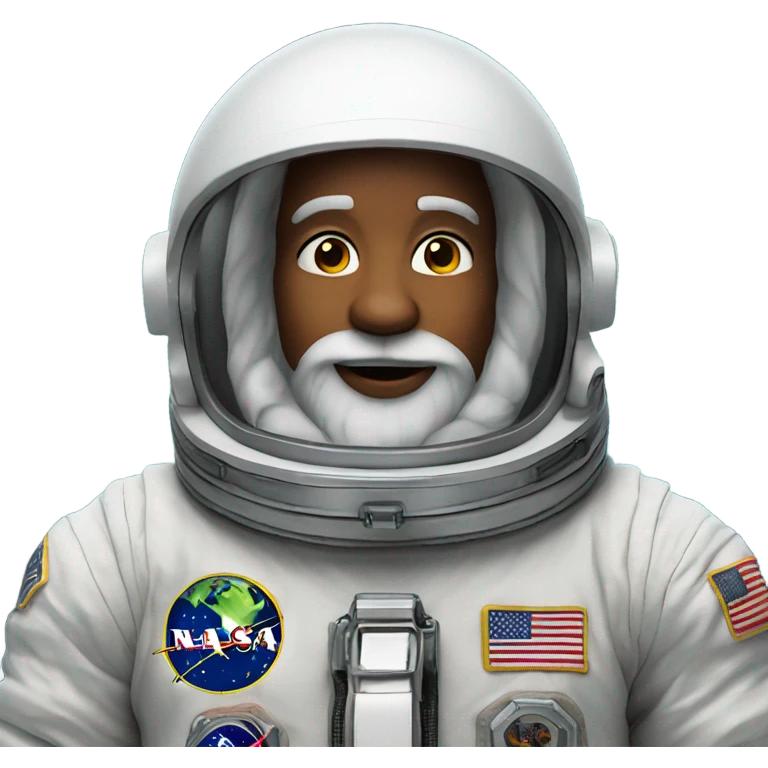 Santa Claus is an astronaut emoji