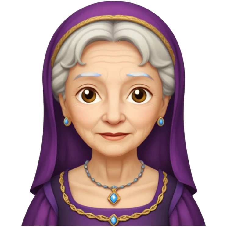 In medieval fairy tales, a kind and amiable grandmother who did not wear jewelry emoji