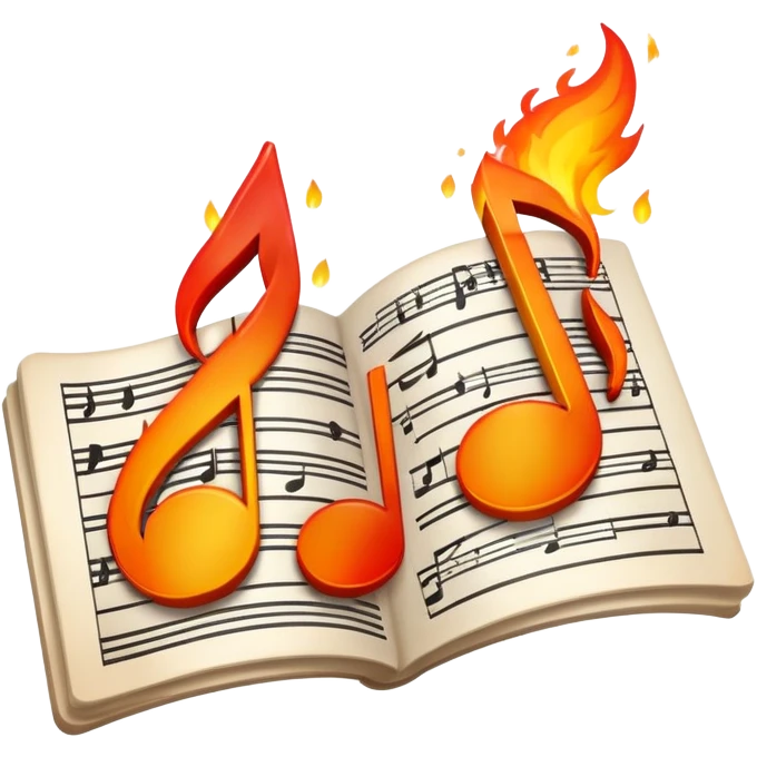 music + fire emoji