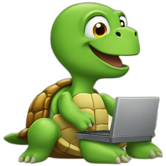 typing turtle emoji