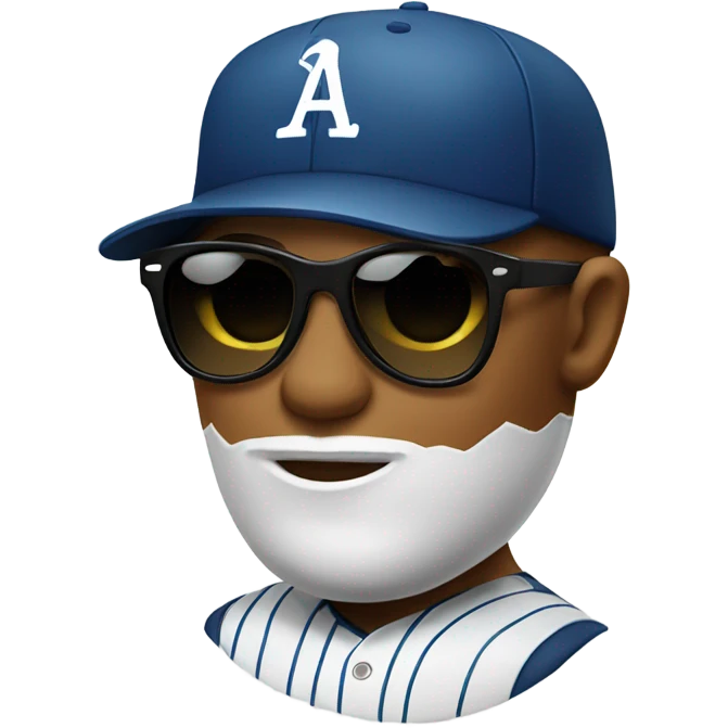 Baseball with sunglasses emoji