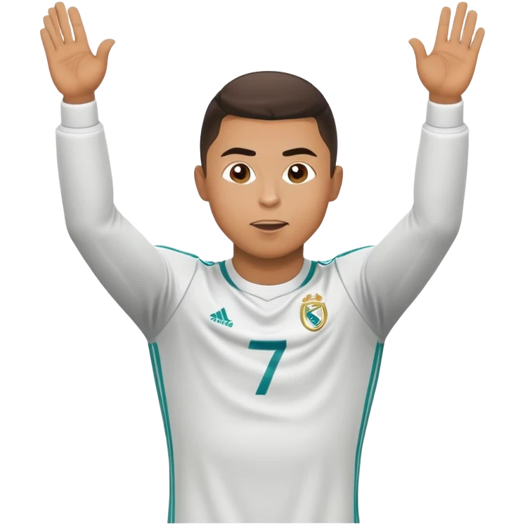 Ronaldo doing his famous "Siu" celebration pose emoji
