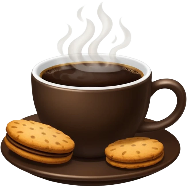Coffee and biscuits emoji
