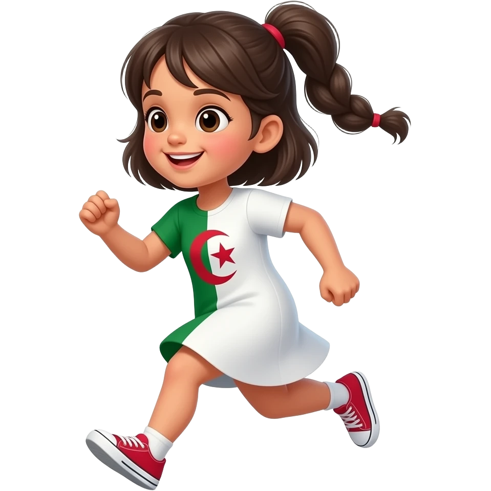 algerian little girl running emoji