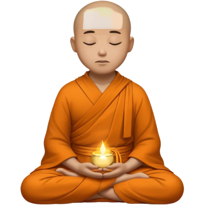 monk meditating emoji