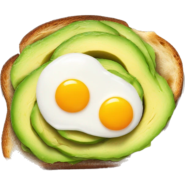 avocado toast with egg on top emoji